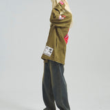 B-TRS-Lips&Tongue カットオフワッペンシャツJKT