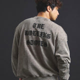 B-TRS-Lips&Tongue ラインストーン-クルースウェット