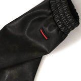 FUBU-Faux Leather Short Hooded Jacket