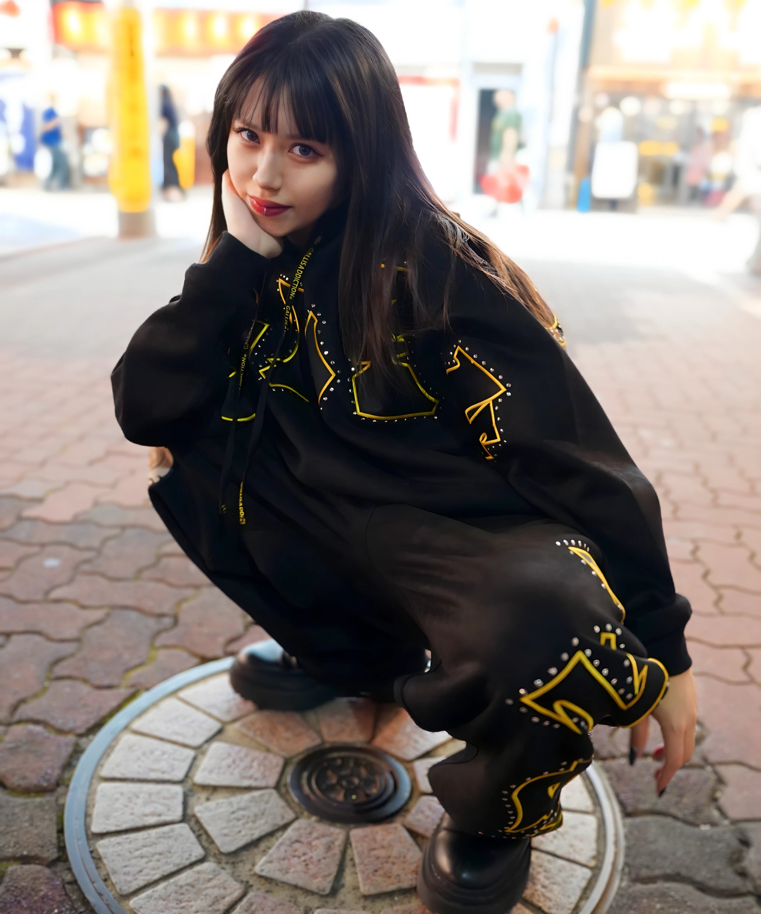 GA×GALFY-スウェードキラキラSETUP