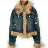 GALFY-ぎゃるちゃんファーデニムJKT