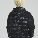 GA SUEDE LAYERED LOGO HOODIE