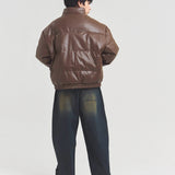 JE-ビンテージPU　パフジャケット