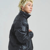 FDU/RITZ- PU Leather V-Down JKT SMU