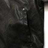 FUBU-Faux Leather Short Hooded Jacket