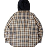 GA HOOD-LAYER CHECK SHIRT