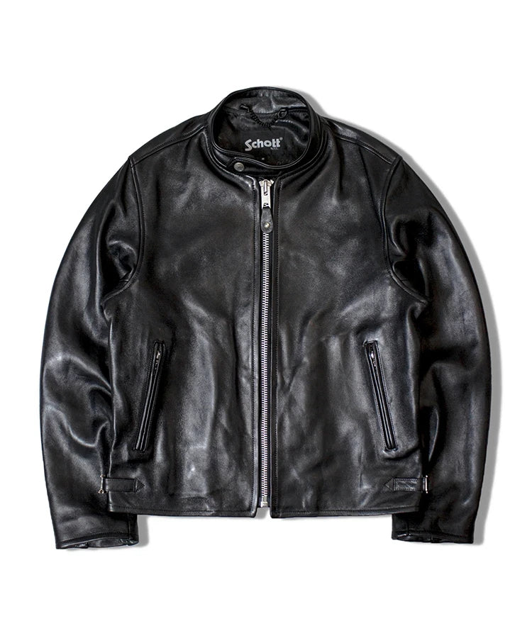 JACKROSE 黒 レザー シングルライダースジャケット サイズ2 ゴートレザーシングルライダース（ライダースジャケット