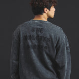 B-TRS-Lips&Tongue ラインストーン-クルースウェット