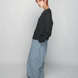 JE-SELECT-ショート丈-WAFFLE SLEEVE T