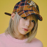GALFY-ワッペンいっこチェックCAP