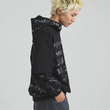 GA SUEDE LAYERED LOGO HOODIE