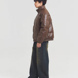 JE-ビンテージPU　パフジャケット