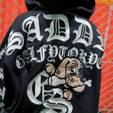 GA×GALFY-安心の背中ロゴのジップパーカー