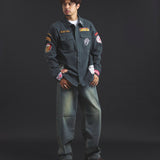 B-TRS-Lips&Tongue カットオフワッペンシャツJKT