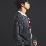 B-TRS-Lips&Tongue-ダメージグランジニット