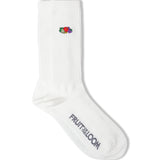 FRUIT OF THE LOOM ﾍﾞｰｼｯｸ平編刺繍ｸﾙｰｿｯｸｽ 3足ﾊﾟｯｸ