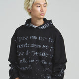 GA SUEDE LAYERED LOGO HOODIE