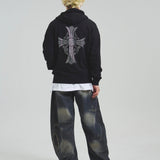 GA STONE-CROSS ZIP HOODIE