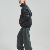 FDU/RITZ- PU Leather V-Down JKT SMU