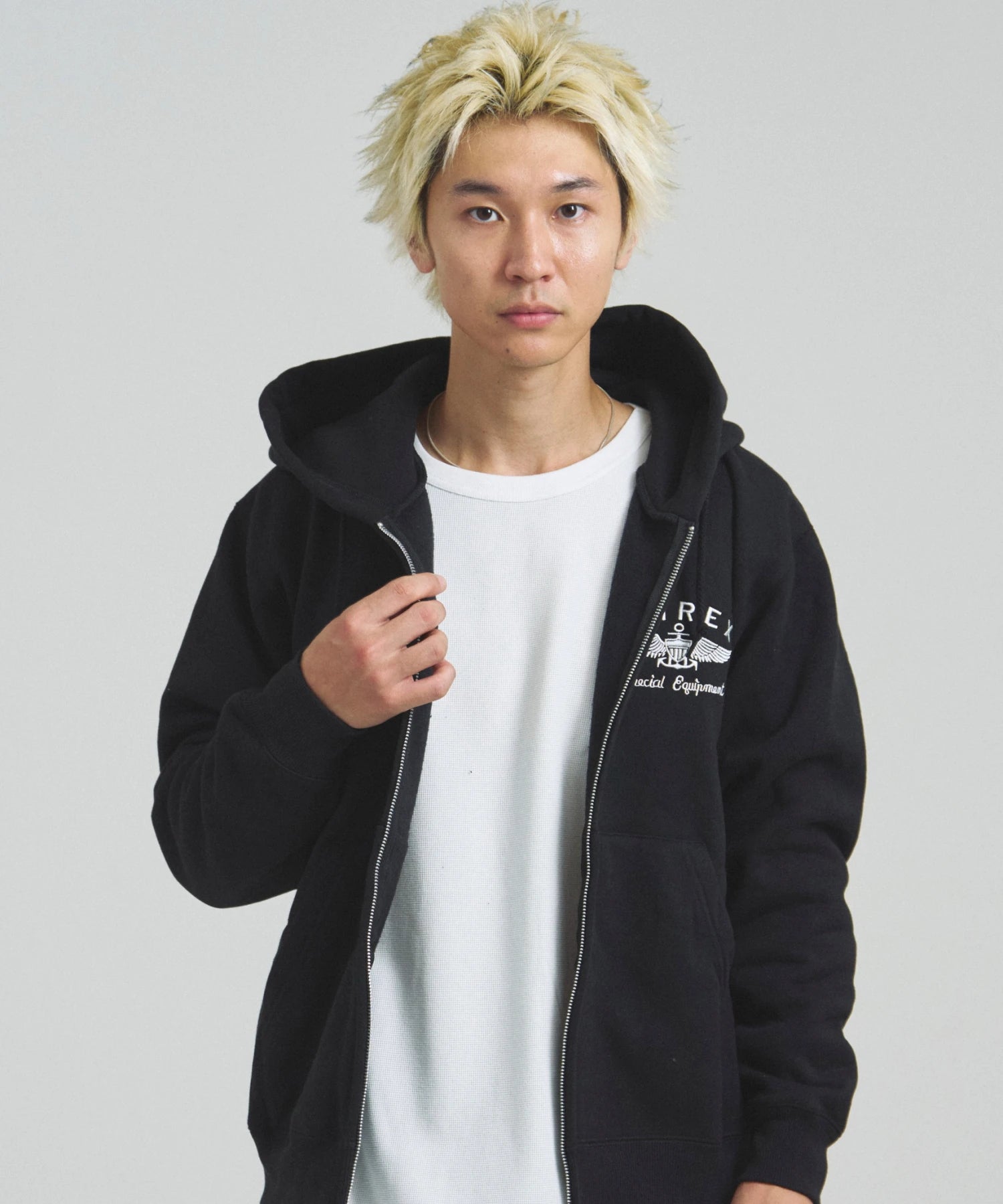 AVIREX -VARSITY LOGO SWEAT PARKA