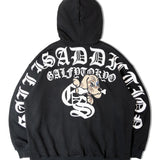 GA×GALFY-安心の背中ロゴのジップパーカー