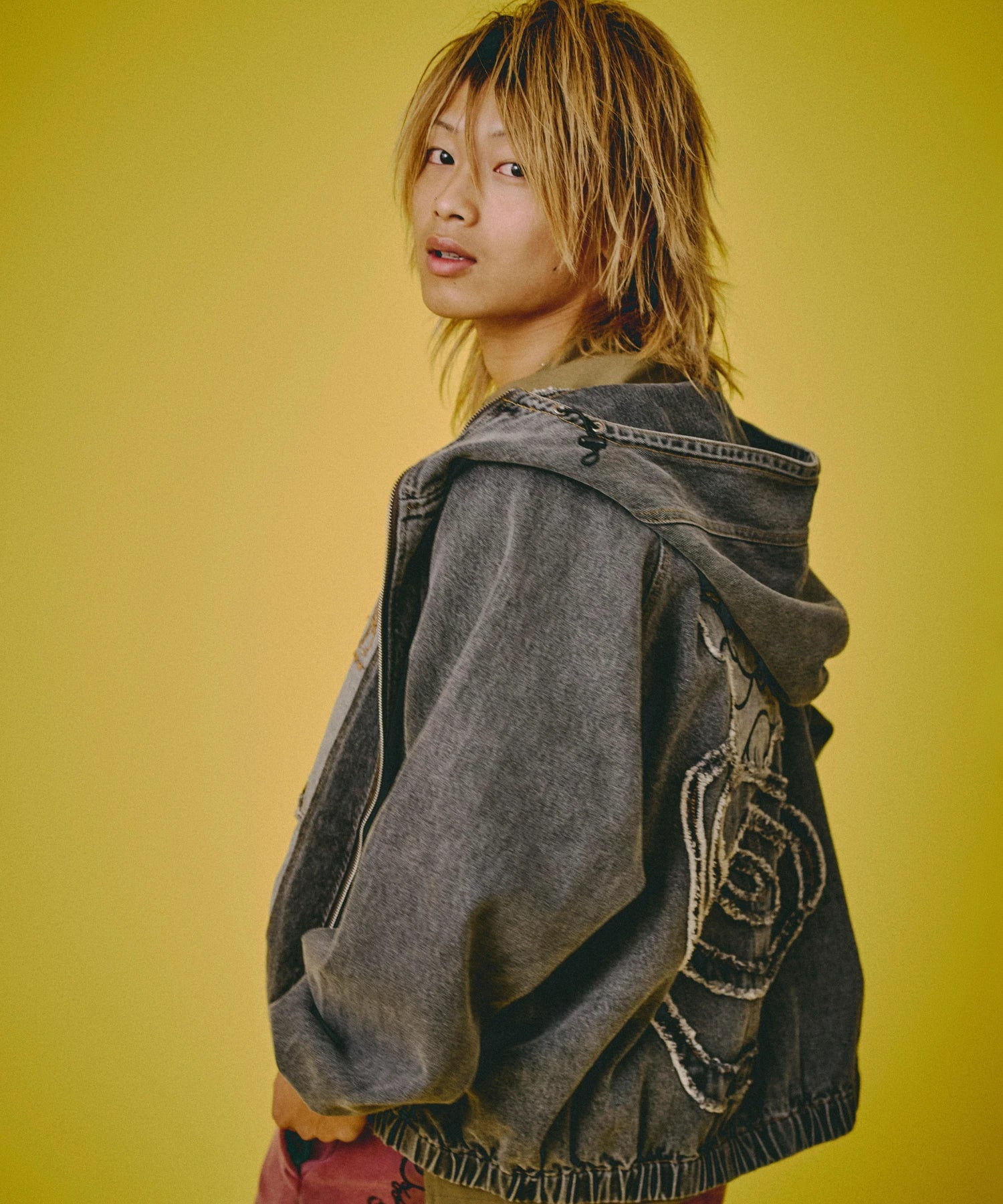 GALFY-ぐるグニャデニムパーカー