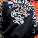 GA×GALFY-安心の背中ロゴのジップパーカー