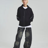 GA STONE-CROSS ZIP HOODIE