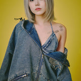 GALFY-ぐるグニャデニムパーカー