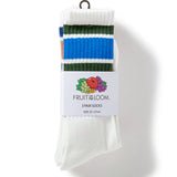 FRUIT OF THE LOOM ｶﾗﾌﾙﾗｲﾝA ｸﾙｰｿｯｸｽ 3Pﾊﾟｯｸ