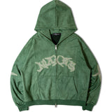 JE-ロゴフェイクスウェード・ZIPパーカー