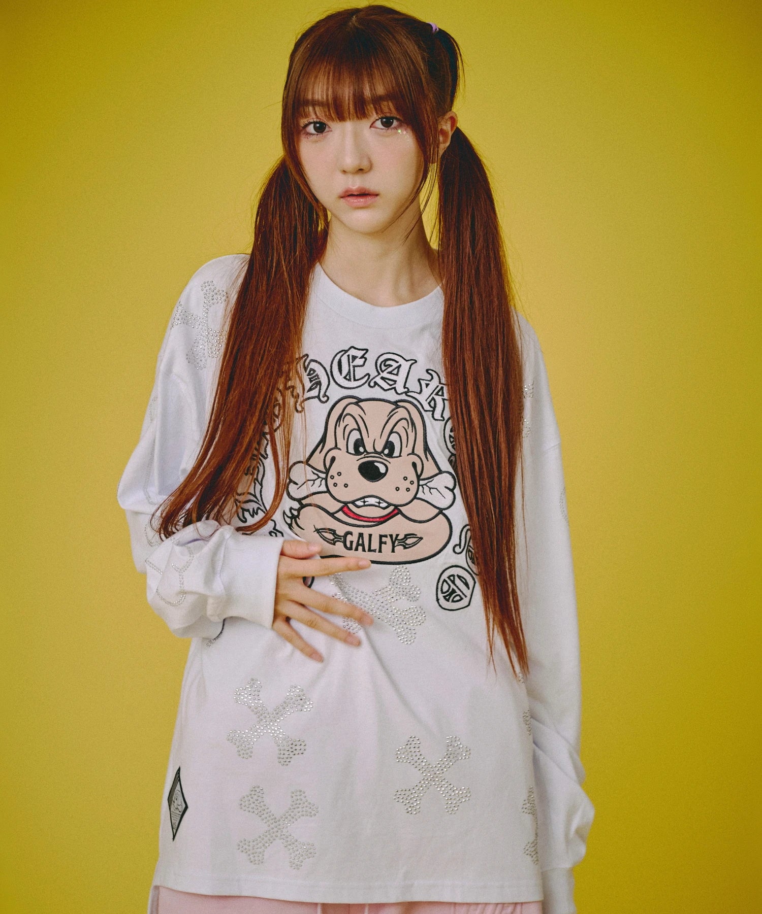 GALFY-ピカピカ骨骨ロンTee