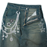 GALFY/ガルフィー ジャラジャラギャル男デニム