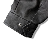 JE-ビンテージPU　衿ファー脱着フライトブルゾン