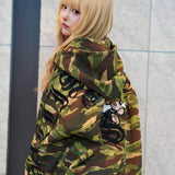 GA×GALFY-安心の背中ロゴのジップパーカー