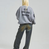 B-TRS-Lips&Tongue ラインストーン-クルースウェット