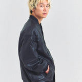 Town craft leather derby jacket