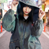 GA×GALFY-安定の別注デニムフードジャケット