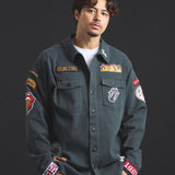 B-TRS-Lips&Tongue カットオフワッペンシャツJKT