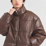 JE-ビンテージPU　パフジャケット