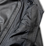 JE-ビンテージPU　衿ファー脱着フライトブルゾン