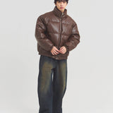 JE-ビンテージPU　パフジャケット