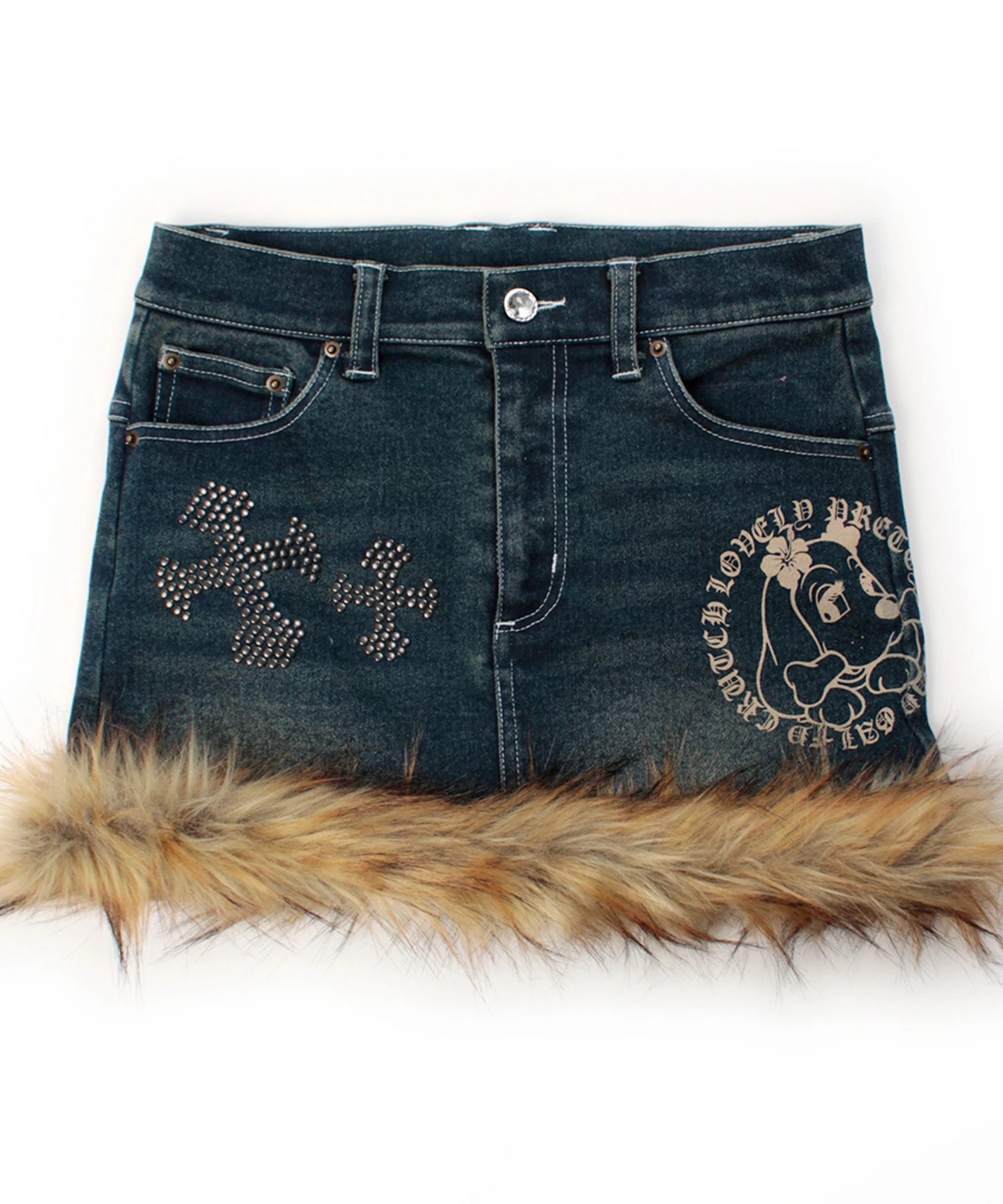 GALFY-ぎゃるちゃんファーデニムミニ