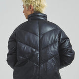 FDU/RITZ- PU Leather V-Down JKT SMU