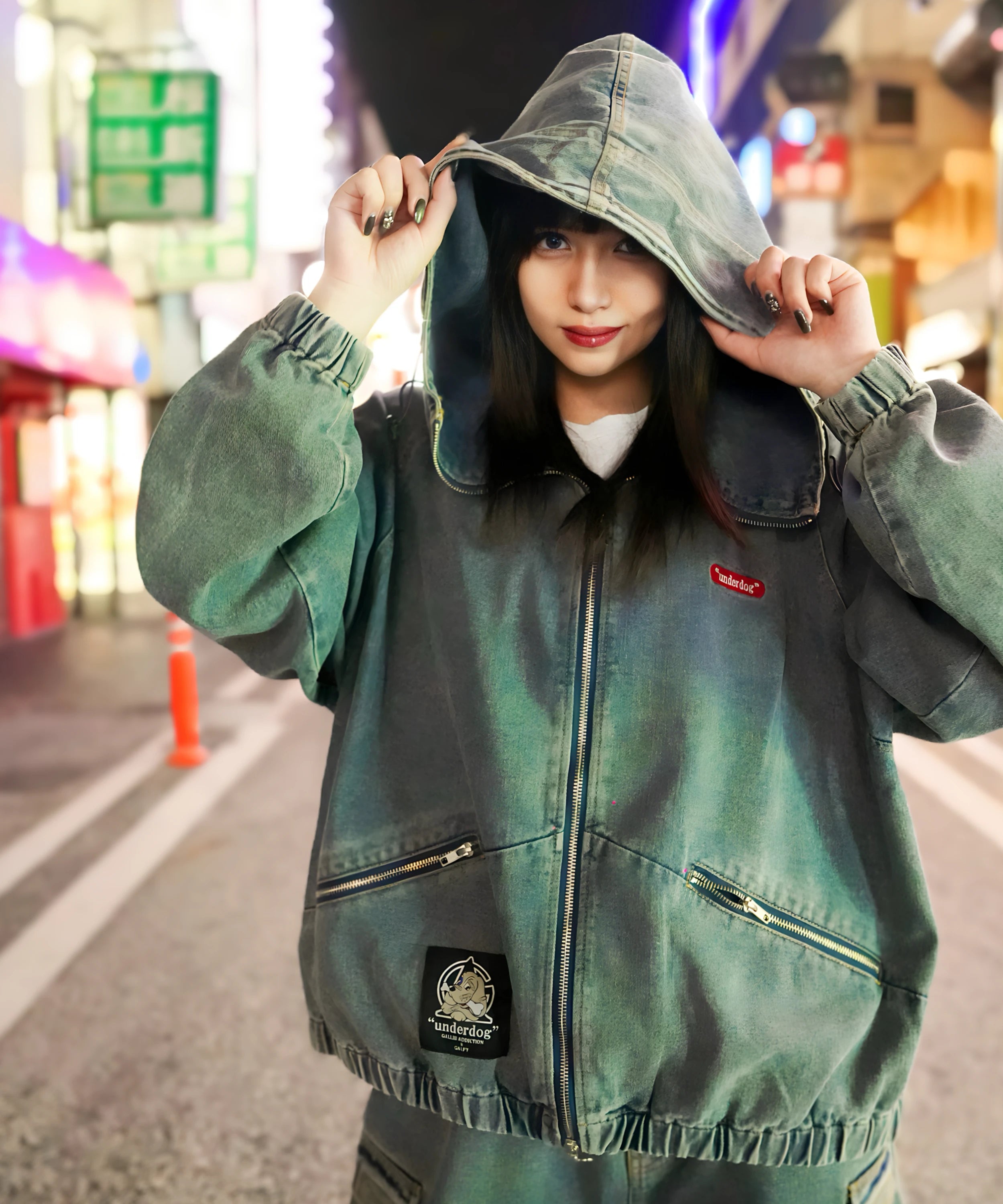 GA×GALFY-安定の別注デニムフードジャケット