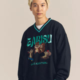 GARISU-チル友Vネックトレーナー