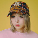 GALFY-ワッペンいっこチェックCAP