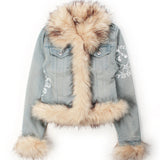 GALFY-ぎゃるちゃんファーデニムJKT