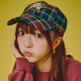 GALFY-ワッペンいっこチェックCAP