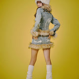 GALFY-ぎゃるちゃんファーデニムミニ